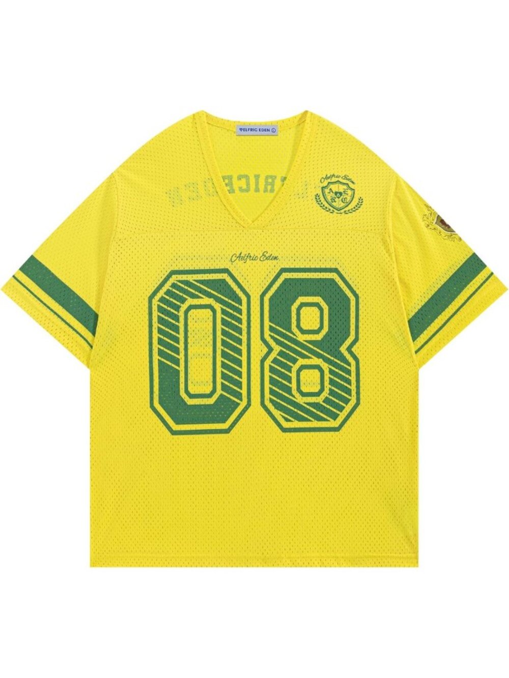 Trendy Y2K Oversized V-Neck Graphic Tee for Women | Football Number Streetwear